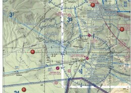What is the dotted outlined area northeast of Gila Bend Airport, near area 3?